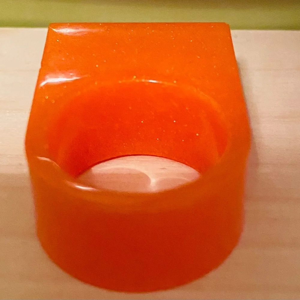 🔥 Bold Orange Chunky Resin Ring 🔥